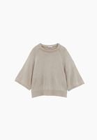 Bayan Bej Bisiklet Yaka Triko Kazak