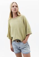 Bayan Yeşil Bisiklet Yaka Triko Kazak