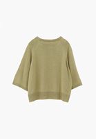 Bayan Yeşil Bisiklet Yaka Triko Kazak