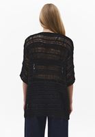 Bayan Siyah Ajurlu Triko Hırka