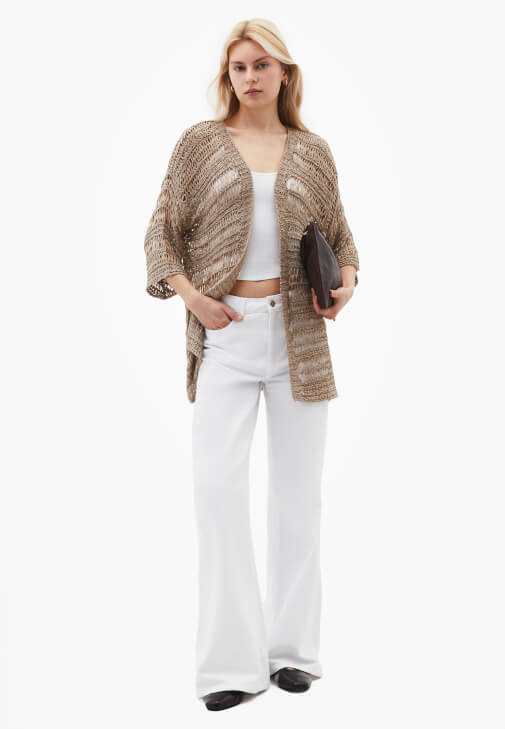  Ajurlu Hırka ve Pantolon Kombini