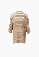 Bayan Bej Ajurlu Triko Hırka