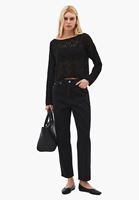 Bayan Siyah Ajurlu Bot Yaka Kazak