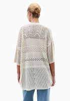 Bayan Krem Ajurlu Triko Hırka