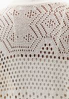 Bayan Krem Ajurlu Triko Hırka