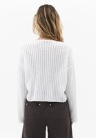 Bayan Krem V Yaka Triko Kazak