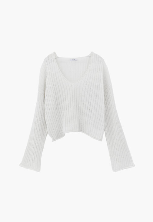 Triko Kazak ve Wide-Leg Pantolon Kombini