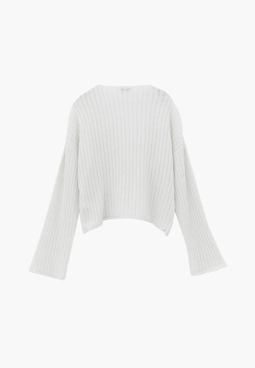 Triko Kazak ve Wide-Leg Pantolon Kombini