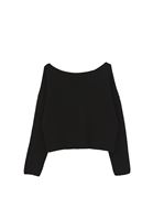 Bayan Siyah Bot Yaka Triko Kazak