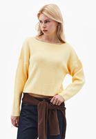 Bayan Sarı Bot Yaka Triko Kazak