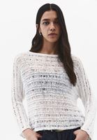 Bayan Krem Bot Yaka Ajurlu Kazak