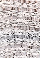 Bayan Krem Bot Yaka Ajurlu Kazak