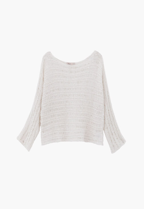 Ajurlu Kazak ve Barrel-Fit Pantolon Kombini