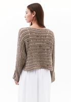 Bayan Bej Bot Yaka Ajurlu Kazak