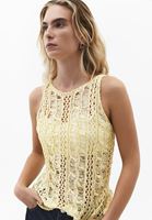 Bayan Sarı Ajurlu Triko Atlet