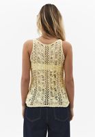 Bayan Sarı Ajurlu Triko Atlet