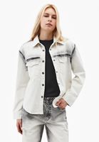 Bayan Gri Oversize Denim Gömlek