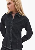 Bayan Mavi Pamuklu Denim Gömlek