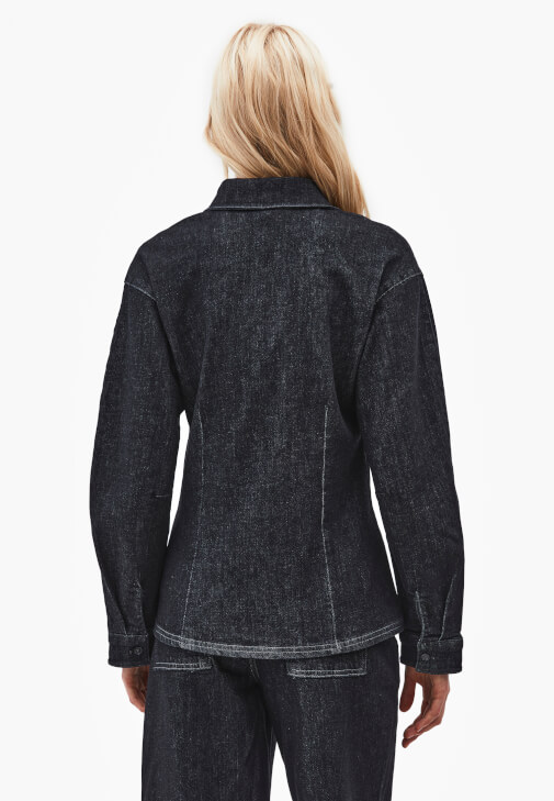 Denim Gömlek ve Baggy-Fit Denim Kombini