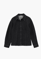 Bayan Mavi Pamuklu Denim Gömlek