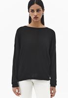 Bayan Siyah Bot Yaka Triko Kazak