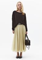 Bayan Kahverengi Bot Yaka Triko Kazak