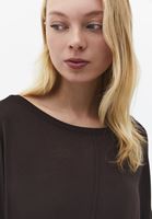 Bayan Kahverengi Bot Yaka Triko Kazak