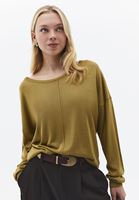 Bayan Yeşil Bot Yaka Triko Kazak