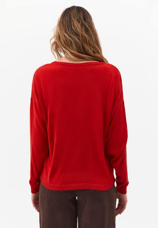 Kazak ve Wide-Leg Pantolon Kombini