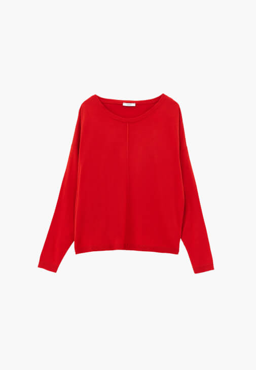 Kazak ve Wide-Leg Pantolon Kombini