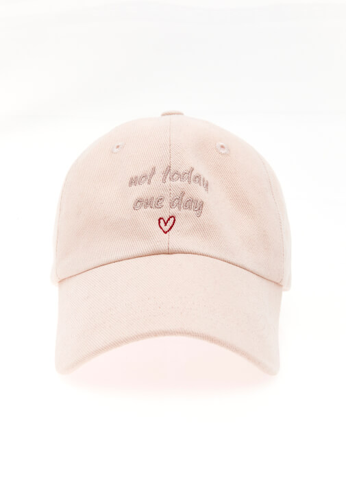 Krem Sloganlı Cap Şapka