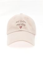 Bayan Krem Sloganlı Cap Şapka