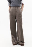 Bayan Gri Wide-Leg Pantolon ( TENCEL™ )