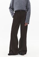 Bayan Kahverengi Wide-Leg Pantolon ( TENCEL™ )