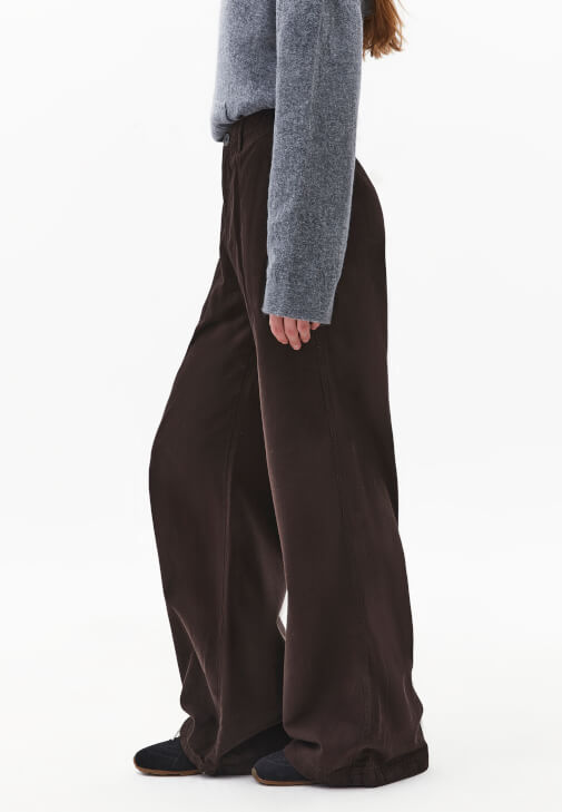 Wide-Leg Pantolon ve Kazak Kombini