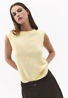 Bayan Sarı Sıfır Yaka Triko Atlet