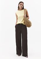 Bayan Sarı Sıfır Yaka Triko Atlet