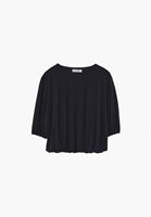 Bayan Siyah Modal Balon Kollu Tişört