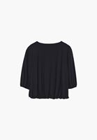 Bayan Siyah Modal Balon Kollu Tişört