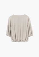 Bayan Bej Modal Balon Kollu Tişört