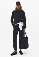 Bayan Siyah Modal Sıfır Yaka Sweatshirt