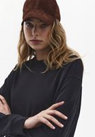 Bayan Siyah Modal Sıfır Yaka Sweatshirt