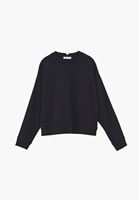 Bayan Siyah Modal Sıfır Yaka Sweatshirt