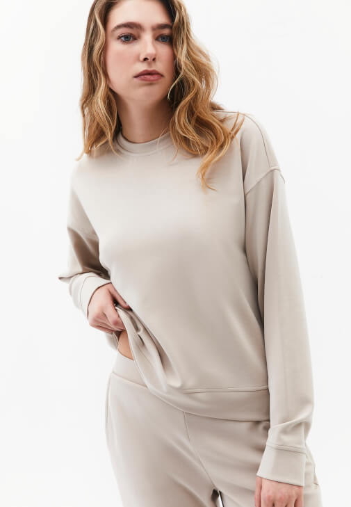  Modal Sıfır Yaka Sweatshirt