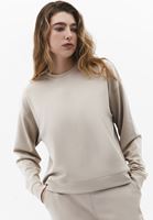 Bayan Bej Modal Sıfır Yaka Sweatshirt
