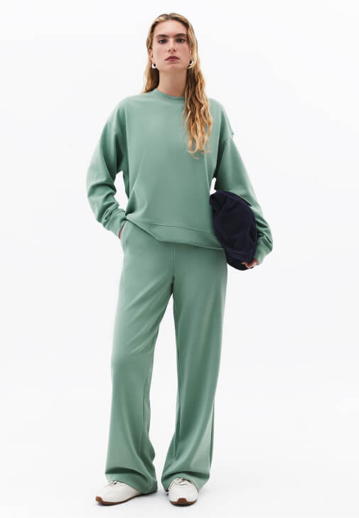 Modal Sweatshirt ve Modal Pantolon Kombini