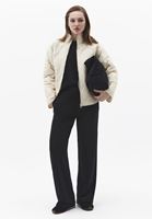 Bayan Siyah Modal Straight-Fit Pantolon