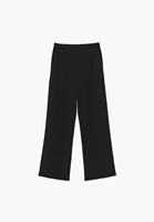 Bayan Siyah Modal Straight-Fit Pantolon