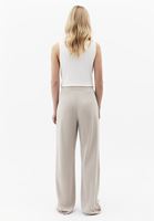 Bayan Bej Modal Straight-Fit Pantolon