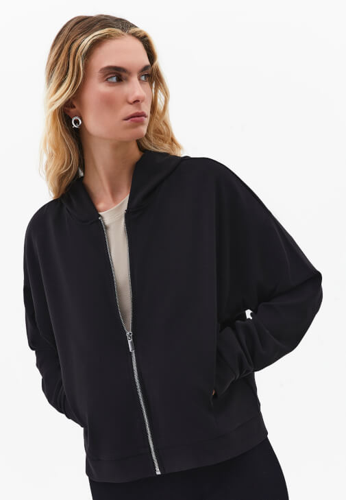 Modal Sweatshirt ve Seamless Tayt Kombini